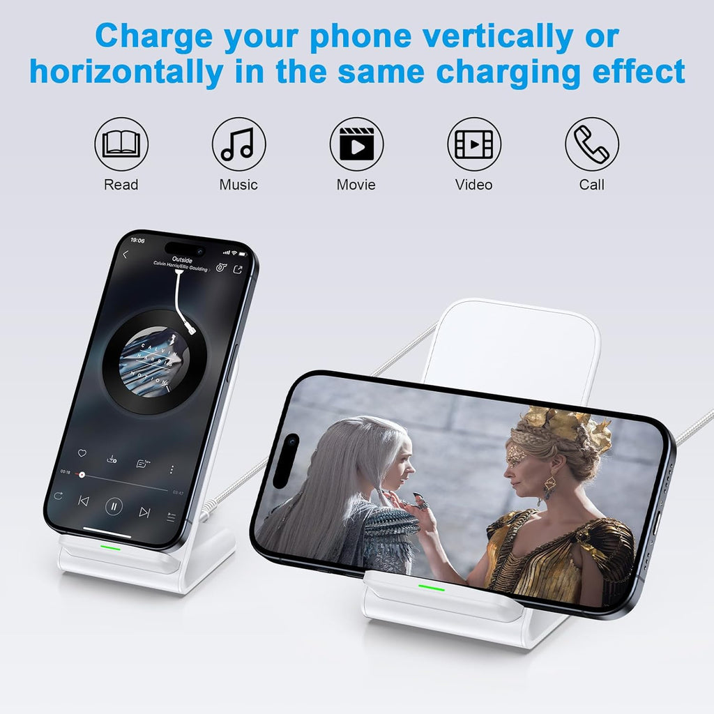 Wireless charger - vertical and horizontal charging