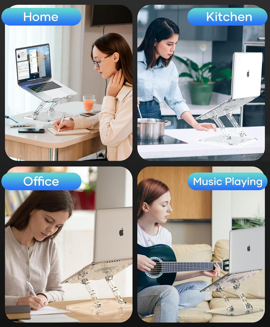 Laptop stand - Multiple use cases home office kitchen