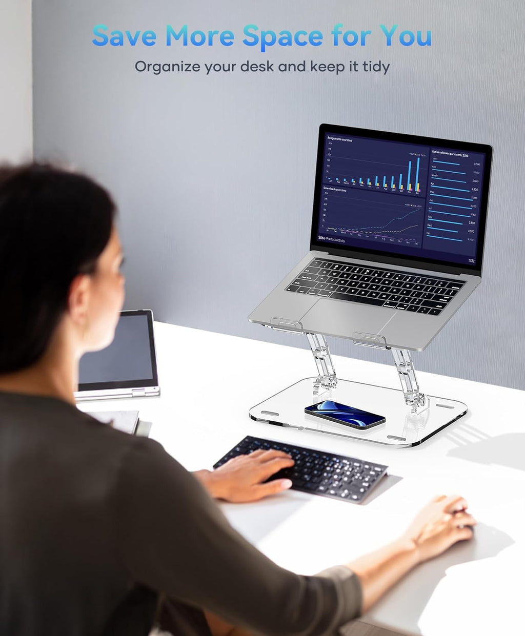 Laptop stand - Save more space lifestyle photo