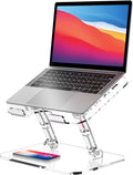 Clear acrylic adjustable laptop stand - main product shot